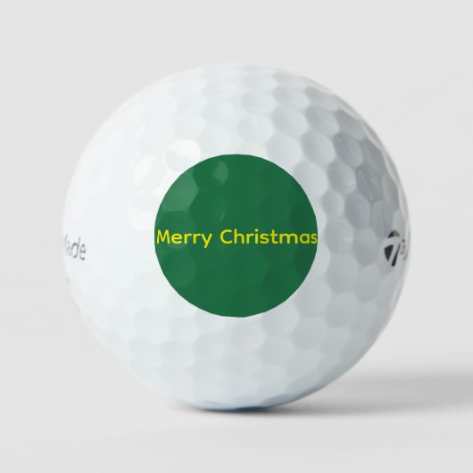 グリーンのメリークリスマス ゴルフボール (正面)