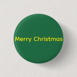 グリーンのメリークリスマス 缶バッジ