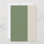 グリーンのユーカリのウェディング・インビテーション 招待状 (裏面)