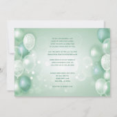 グリーンのラップトップ バーチャル ジェンダー ニュートラル ベイビー シャワー 招待状 (裏面)