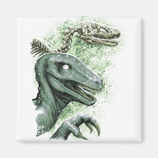 グリーンのラプター マグネット (正面)