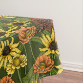 グリーンのレンツと花 テーブルクロス (インサイチュ)