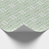 グリーンのレースのウェディング ブライダル ラッピングペーパー (角)