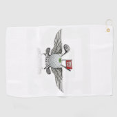 グリーンの上を右に飛ぶ!! ゴルフタオル (横)