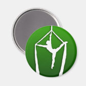 グリーンの上空絹のダンサー マグネット (正面/裏面)