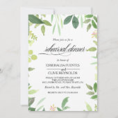 グリーンの夏の目的地 リハーサル ディナー 招待状 (正面)