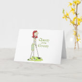 グリーンの女王 カード (黄色い花)