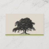 グリーンの座席表にオーク結婚の木の植栽 プレイスカード (裏面)