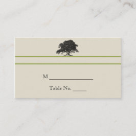 グリーンの座席表にオーク結婚の木の植栽 プレイスカード