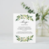 グリーンの延期結婚期日を変更する ポストカード (スタンド正面)