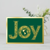 グリーンの惑星地球で大きな喜び，金ゴールド 箔シーズンカード (立ち正面)