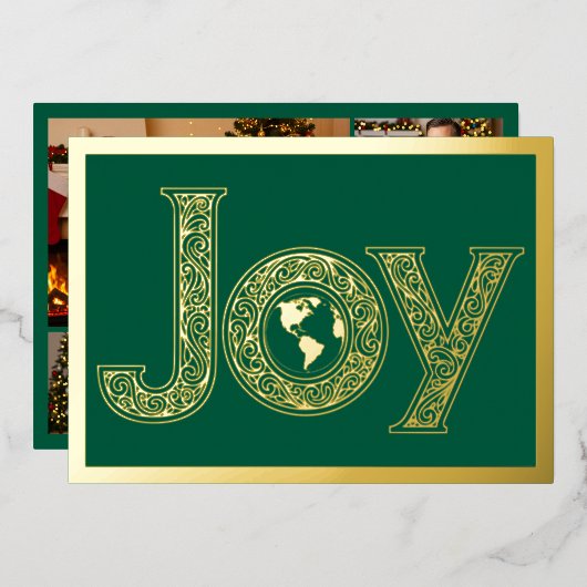 グリーンの惑星地球で大きな喜び，金ゴールド 箔シーズンカード (正面/裏面)