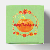 グリーンの感謝祭の水色かぼちゃのマッチング フェイバーボックス (上部)