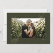 グリーンの最も幸せなホリデー ファミリー フォト コラージュ シーズンカード (裏面)