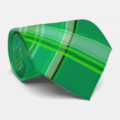 グリーンの格子模様のネクタイ ネクタイ (ロール)