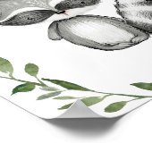 グリーンの森の動物シリーズ ラクーンの壁アート ポスター (角)