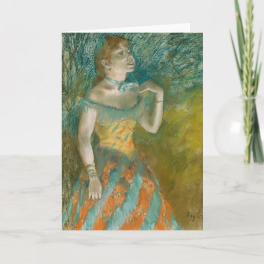 グリーンの歌手 | Edgar Degas カード (正面)