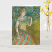 グリーンの歌手 | Edgar Degas カード (黄色い花)