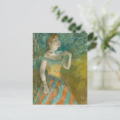 グリーンの歌手 | Edgar Degas ポストカード (スタンド正面)