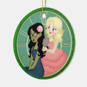 グリーンの洗浄を定義する セラミックオーナメント (左)