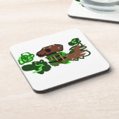 グリーンの犬 コースター (左側)