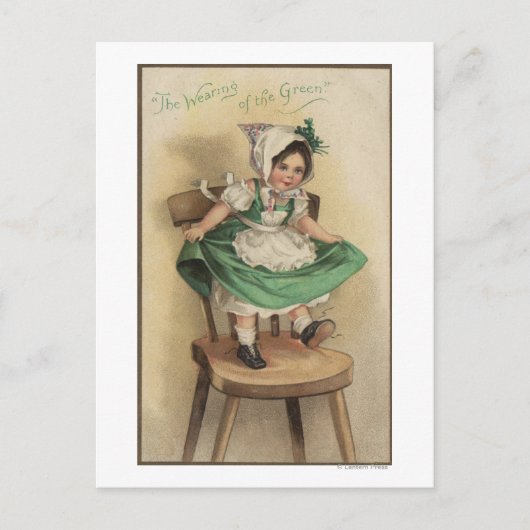 グリーンの着用 ポストカード (正面)