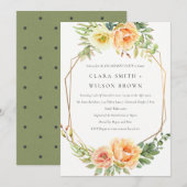 グリーンの砂漠の多肉植物のサボテンの葉のエンゲージメント 招待状 (正面/裏面)