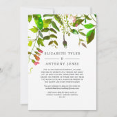 グリーンの結婚式 招待客リスト縮小のお知らせ 案内状 (正面)