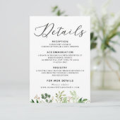 グリーンの結婚式 詳細カード 出欠カード (スタンド正面)
