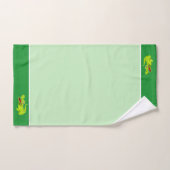 グリーンの美しいワニ バスタオルセット (ハンドタオル)