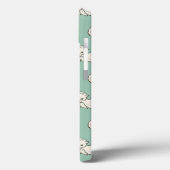 グリーンの背景にいる赤ちゃん羊のヴィンテージクリスマスパターン Case-Mate iPhoneケース (裏面 / 左)