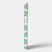グリーンの背景にいる赤ちゃん羊のヴィンテージクリスマスパターン Case-Mate iPhoneケース (裏面 / 右)