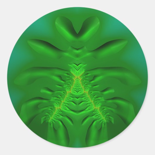 グリーンの色合い～ラウンドクラシックステッカー ラウンドシール (正面)