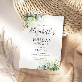 グリーンの花嫁シャワー招待状 招待状