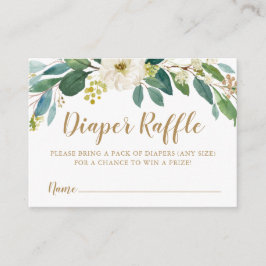グリーンの葉のオムツくじ挿入カード エンクロージャーカード