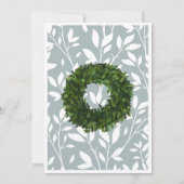 グリーンの葉のファームハウスリース カントリー セーブザデート (裏面)