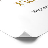 グリーンの葉の彩りのリハーサルディナーウェルカムサイン ポスター (角)