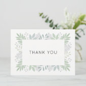 グリーンの葉の感謝カード - 平型 5x7 招待状 (スタンド正面)