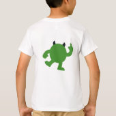 グリーンの誕生日モンスター Tシャツ (裏面)