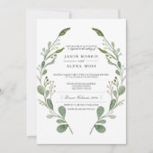 グリーンの農家ウェディング | エレガントなウェディング 招待状 (正面)