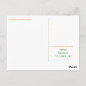 グリーンの30歳誕生日マイルストーン・ポストカード ポストカード (裏面)