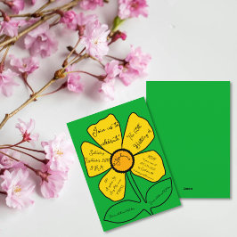 グリーンの60歳の誕生日おめでとうゴールドドゥードルフラワー 招待状