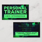 グリーンはっきりしたフィットネスプロフェッショナル 名刺 (正面/裏面)