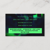 グリーンはっきりしたフィットネスプロフェッショナル 名刺 (裏面)