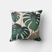 グリーンはっきりしたモンステ離れラトロピカルジャングル クッション (裏面)