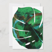 グリーンはっきりした離れ金ゴールドハワイFive-0 50誕生日 招待状 (裏面)