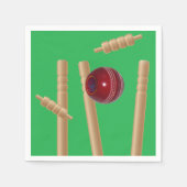 グリーンはクリケットに向かってボウリングを打った。 スタンダードカクテルナプキン (正面)