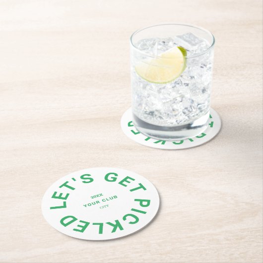 グリーンはクレスト漬けボールを取ろう ラウンドペーパーコースター (インサイチュ)