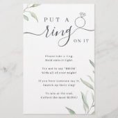 グリーンはリングを上げたブライダルシャワーゲーム (正面)