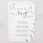 グリーンはリングを上げたブライダルシャワーゲーム (正面/裏面)